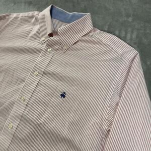 Brooks Brothers 346 Supima OCBD Button Down Shirt M Red Bengal EUC